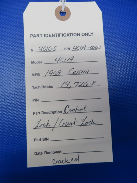 Cessna 401 / 401A Control Lock / Gust Lock (0124-165)