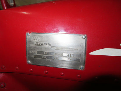 1964 Brantly Helicopter B2B Fuselage Damaged For Parts (0621-101)