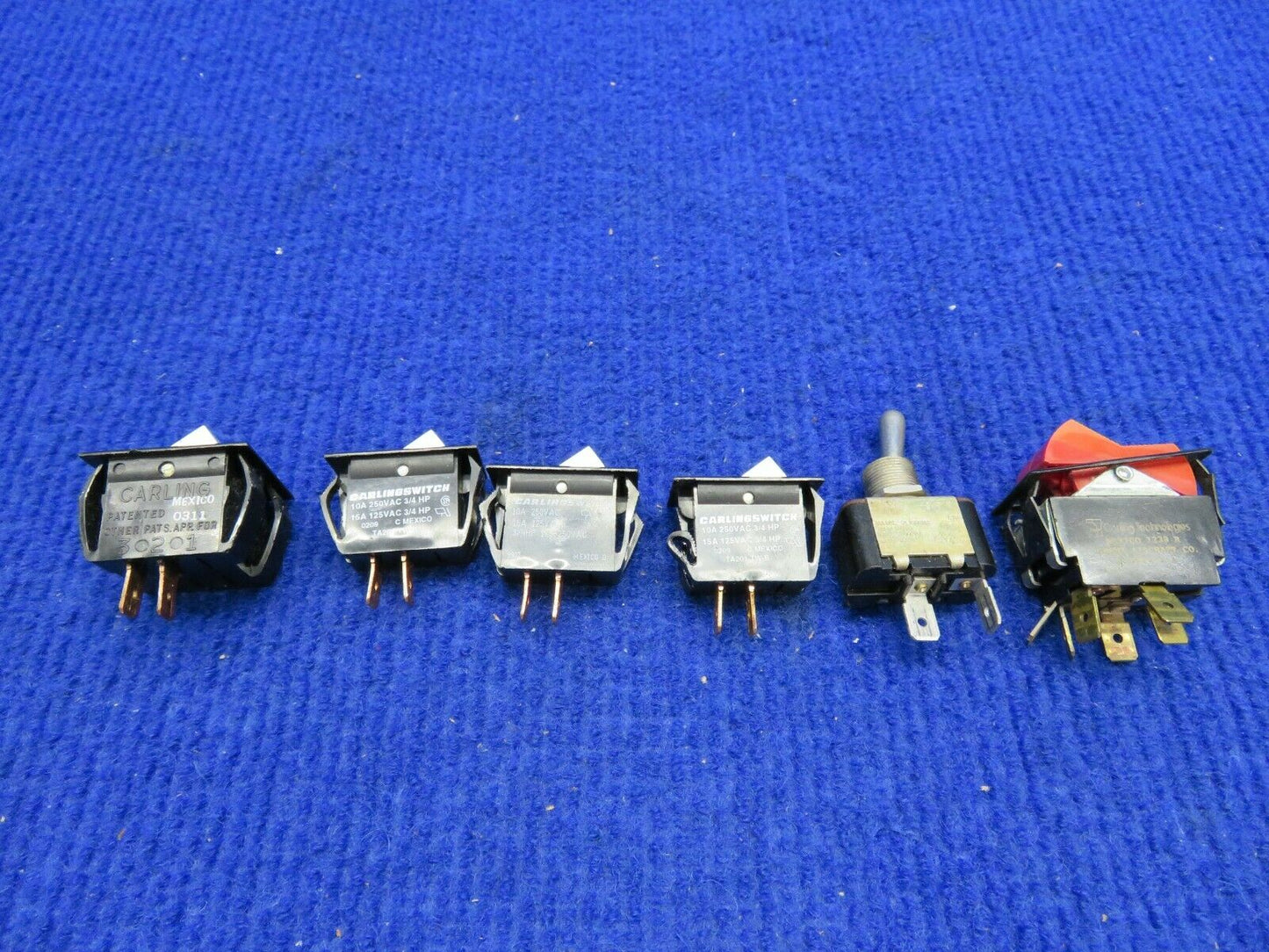 Cessna 172 / 172M Switches LOT P/N TA201-TW-B, 11TS95-2, S-1994-1-1 (0122-545)
