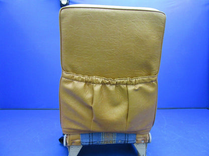 Mooney M20 M20G Pilot / Co-Pilot Seat P/N 140153-503 Leather & Tweed (0921-336)