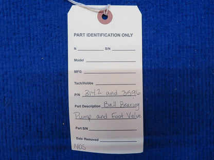 Ball Bearing Pump and Foot Valve P/N 3142 NOS (0622-940)
