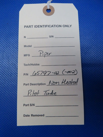 Piper Non Heated Pitot Tube P/N 65797-02, 65797-002 (0224-298)