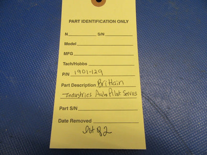 Mooney Brittain Industries Autopilot Servo P/N 1901-129 LOT OF 2 (0921-398)