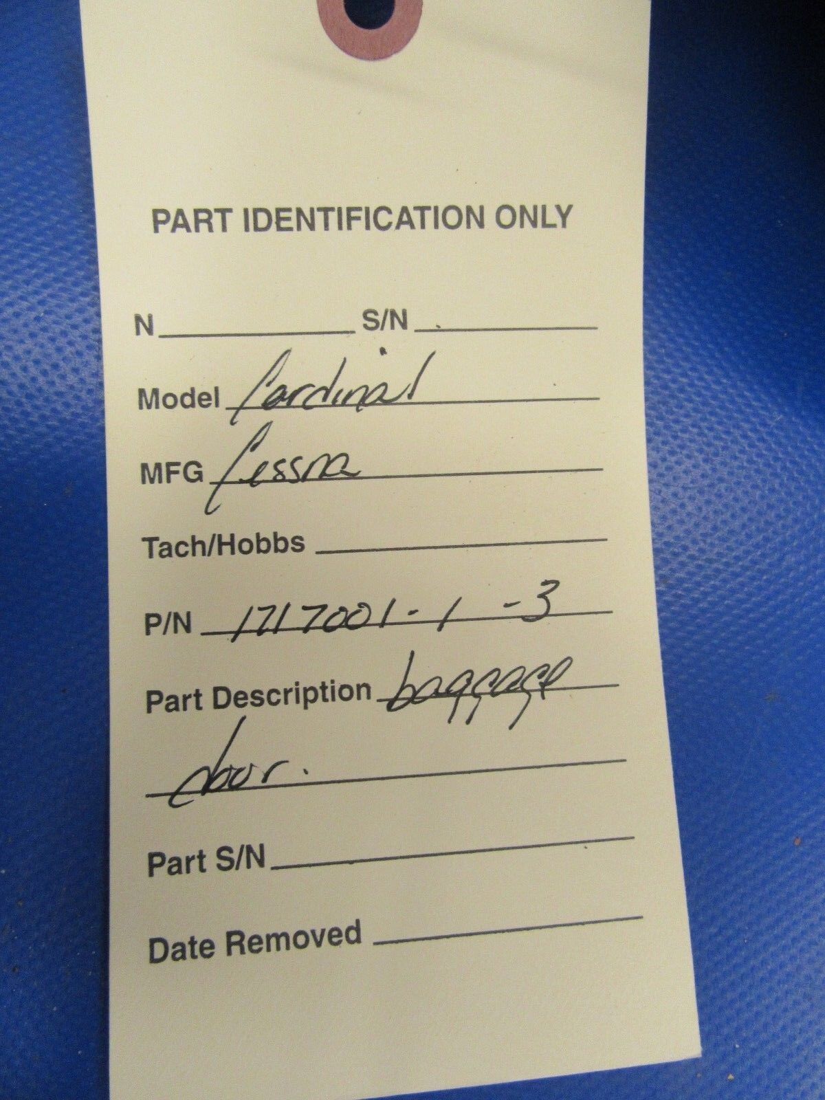 Cessna Cardinal Baggage Door P/N 1717001-1, 1717001-3 (0918-67)
