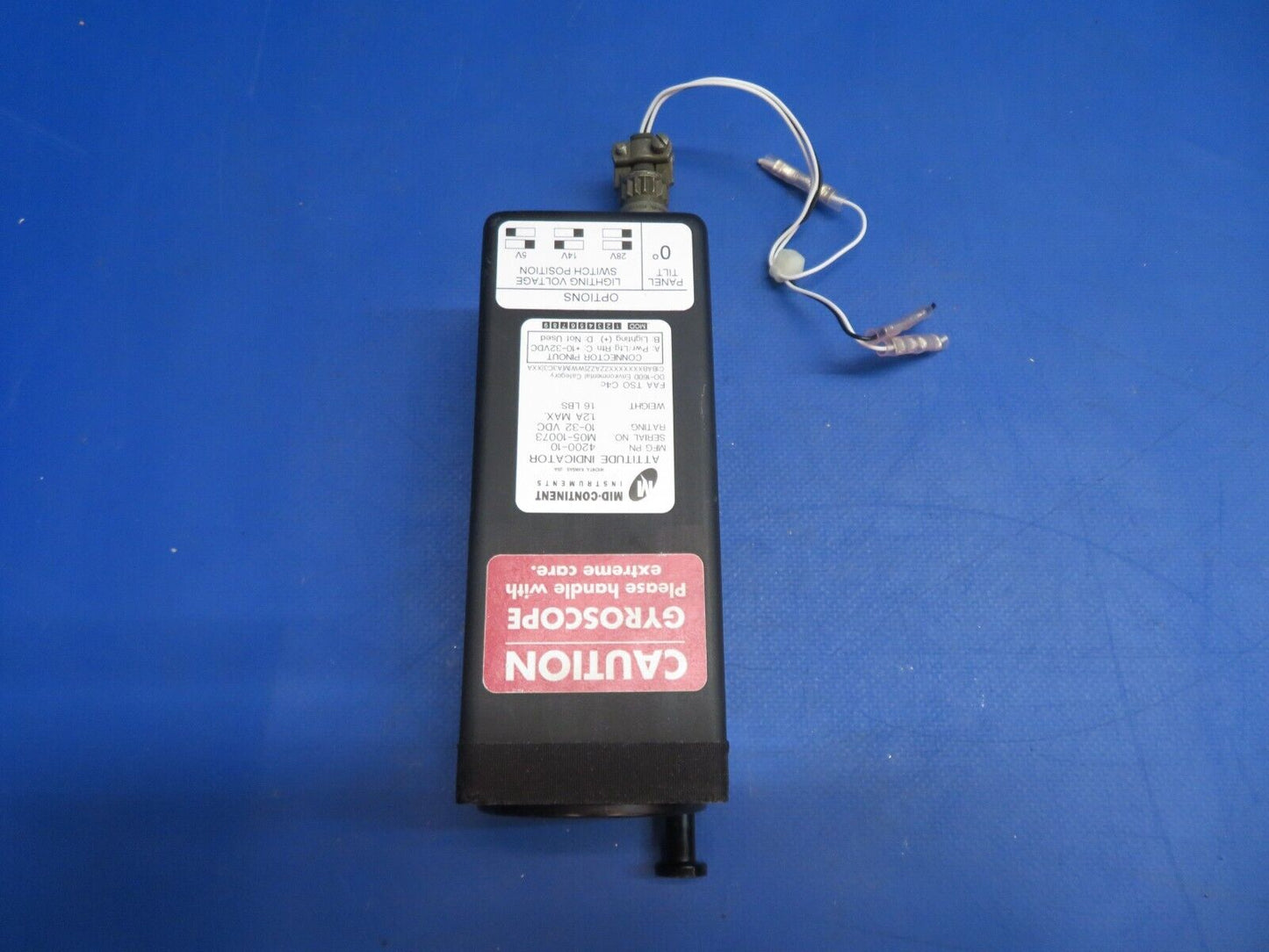 Mid-Continent Attitude Indicator P/N 4200-10 (0223-790)