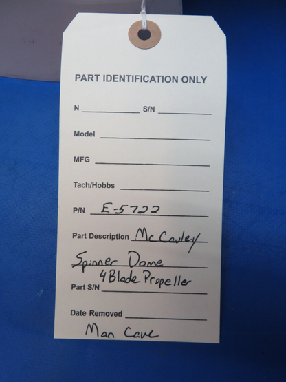 Large McCauley 4 Blade Airplane Propeller Spinner Dome Man Cave / Bar (0823-394)