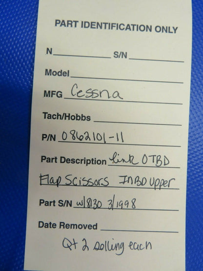 Cessna Link OTBD Flap Scissor INBD Upper 0862101-11 NOS (1220-04)
