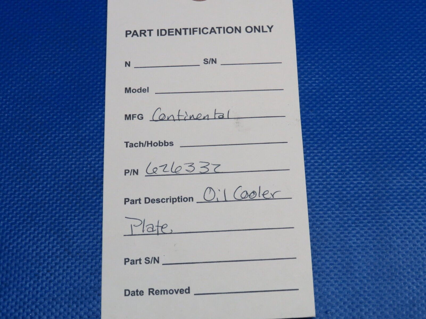 Continental Oil Cooler Plate P/N 626332 (1223-1115)