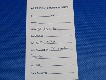 Continental Oil Cooler Plate P/N 626332 (1223-1115)