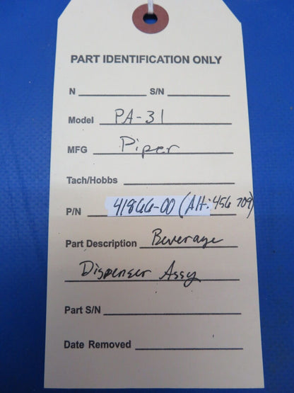 Piper PA-31 Navajo Beverage Dispenser Assy P/N 41866-00 (1122-414)