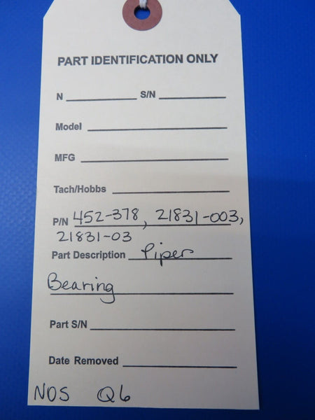 Piper Bearing P/N 452-378 NOS (0922-358)