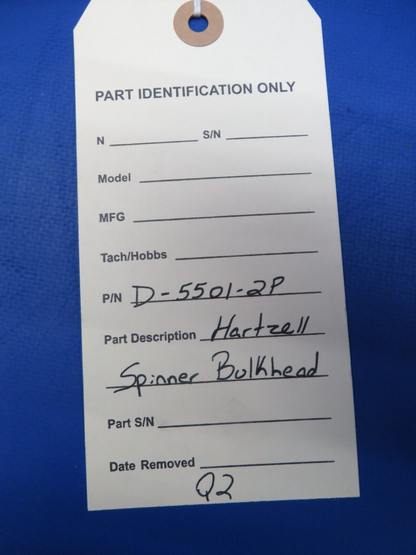 Hartzell Propeller Spinner Bulkhead P/N D-5501-2P (0823-570)