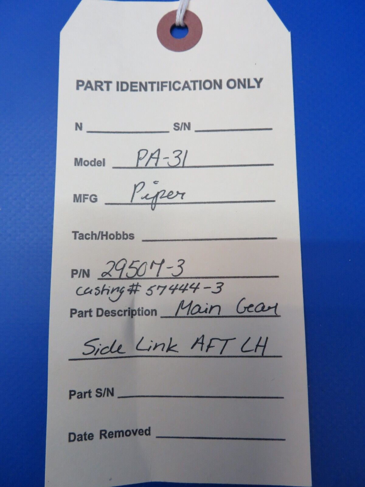 Piper PA-31 Main Gear Side Link AFT LH P/N 29507-3 Casting # 57444-3 (1022-324)