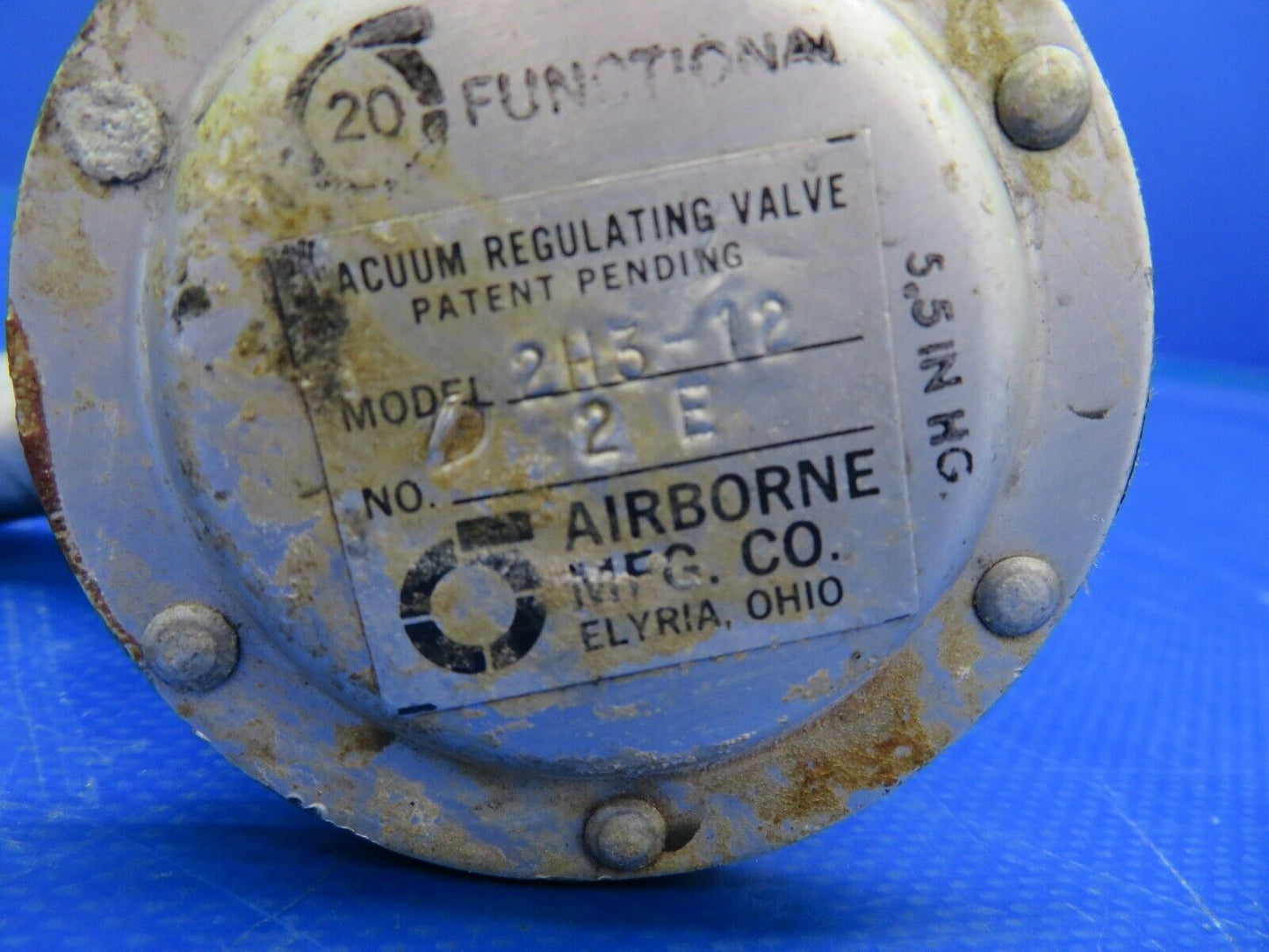 Beech Sierra C24R Airborne Vacuum Regulating Valve P/N 2H3-12 (0520-301)