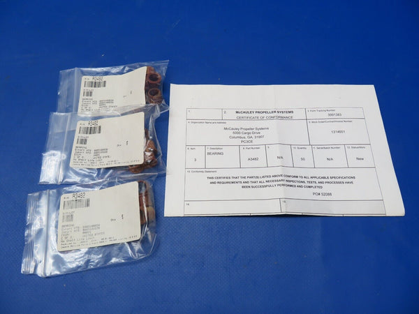 McCauley Propeller Bearing w/ Paperwork P/N A3482 LOT OF 13 NOS (0523-619)