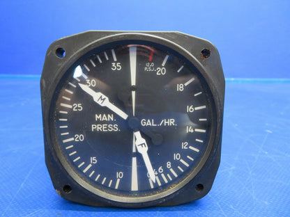 United Instruments Manifold / Fuel Pressure Gauge P/N 6080-H46 (0720-469)