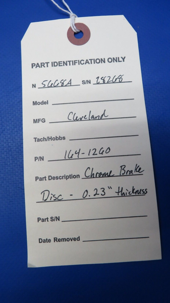 Cleveland Chrome Brake Disc P/N 164-1260 (0523-178)