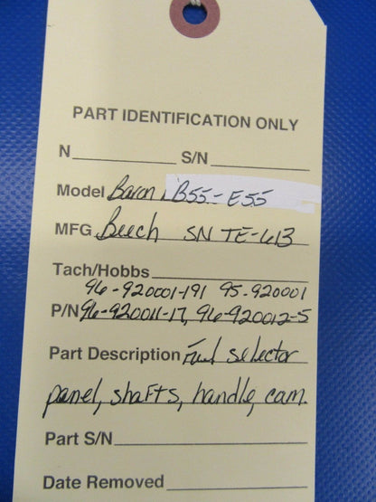 Beech B55-E55 Fuel Selector Panel P/N 96-920011-17 (0917-105)