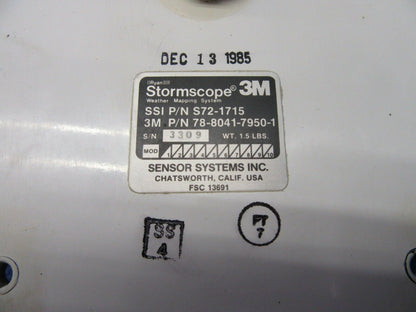 StormScope Weather Mapping System Antenna w/ Bracket P/N S72-1715 (0421-460)