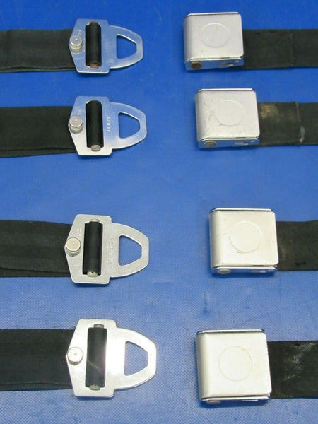 Beech Sierra B-24R Safety Lap Belts Black 1 LOT OF 4 P/N 500869-401 (0719-294)