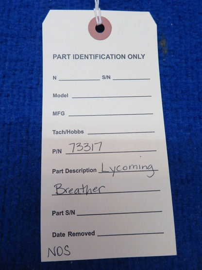 Lycoming Breather P/N 73317 NOS (0622-369)