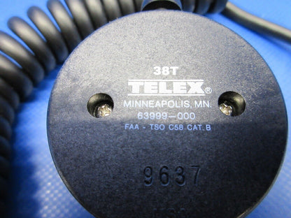 Telex 38T Electret Aviation Microphone P/N 63999-000 NOS (0224-1348)