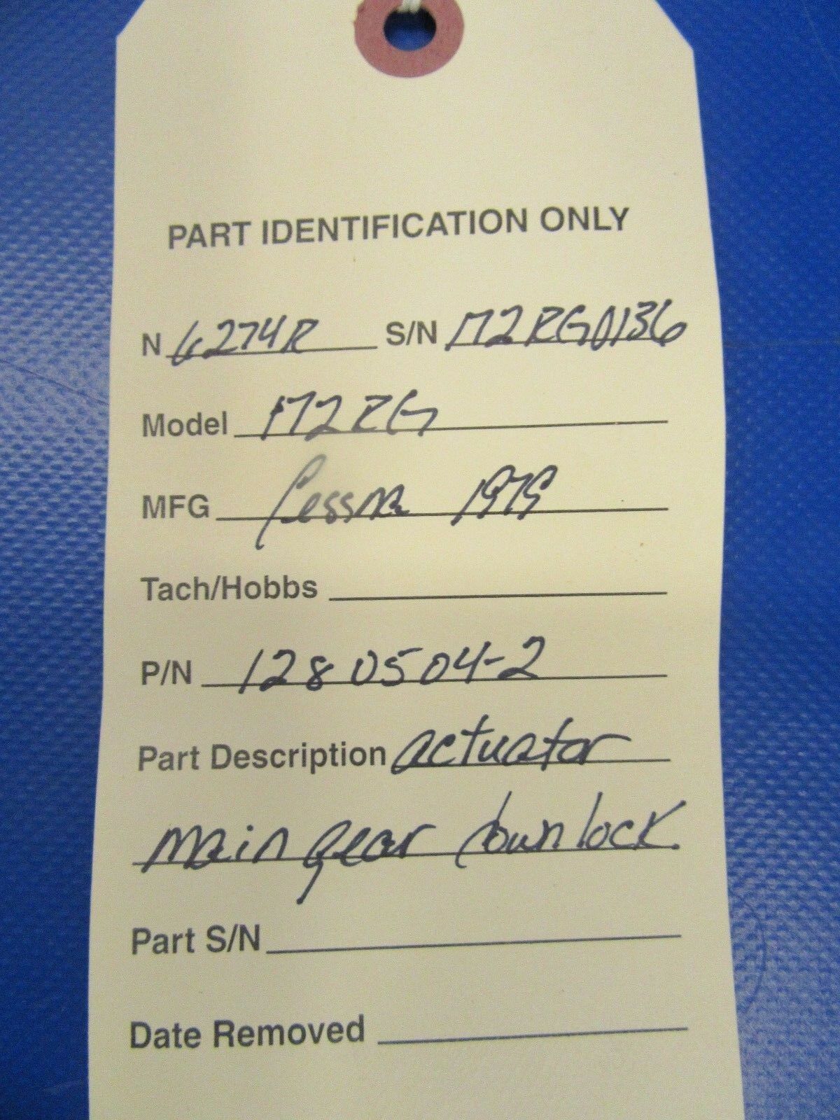 Cessna 172RG Actuator Main Gear Down Lock P/N 1280504-2 (0618-216)