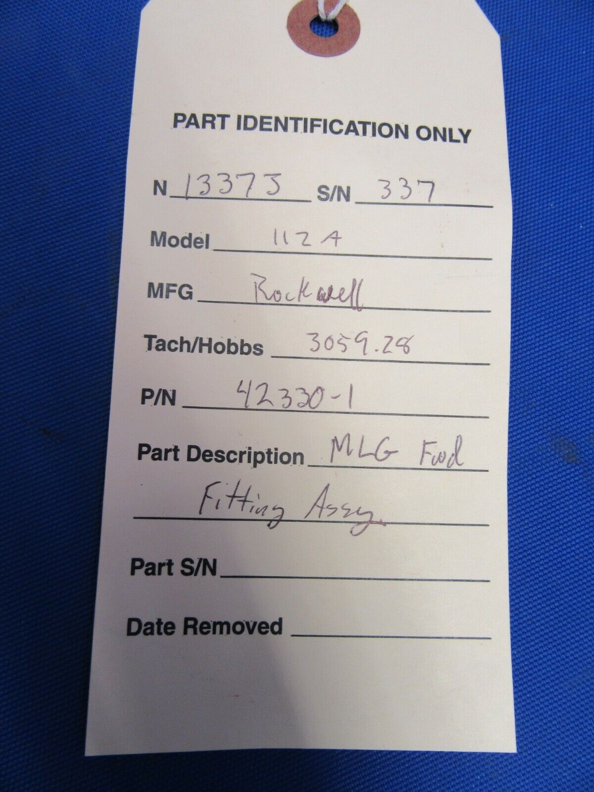 Rockwell Commander Main Gear Forward Fitting Assembly P/N 42330-1 (1020-246)