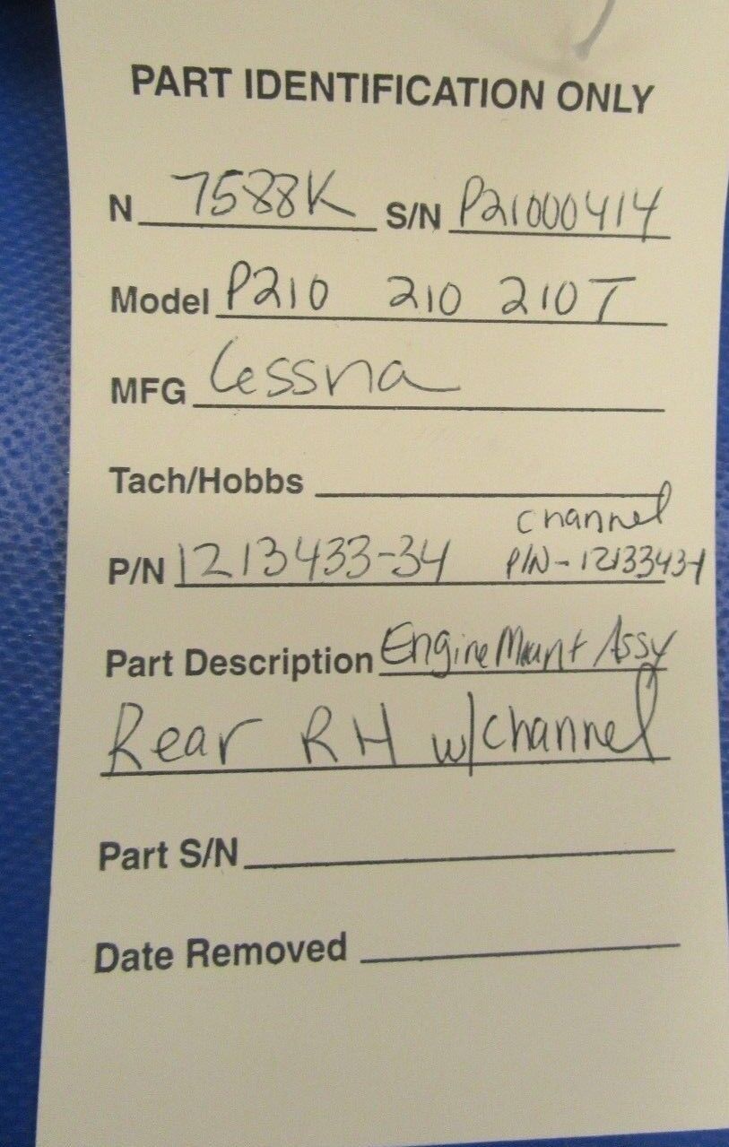 Cessna P210 Engine Mount Assy w/ Channel RH Rear 1213433-34 (0119-74)