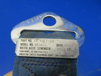 Cessna 170 Rear / Passenger Sear Belt w/ Cessna Emblem P/N CM4027-23 (0721-883)