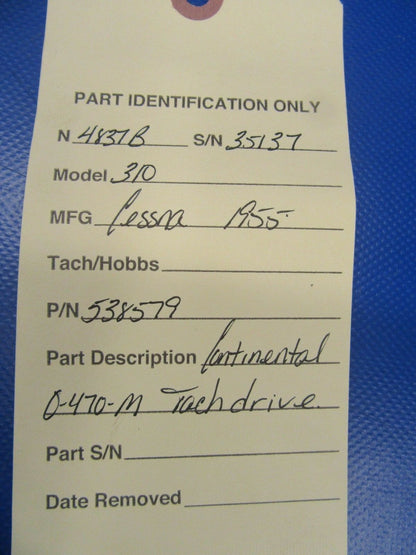 Cessna 310 0-470-M Tach Drive P/N 538579 (0118-97)