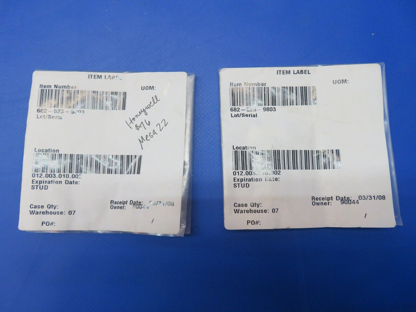 Honeywell Stud P/N 682-523-9803 LOT OF 2 NOS (1022-344)