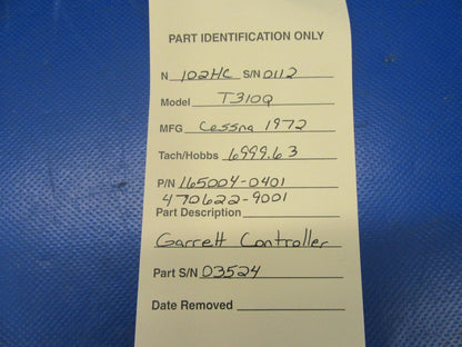 Cessna 310 Garrett Controller Pressure Ratio C165004-0401,470622-9001 (0619-173)