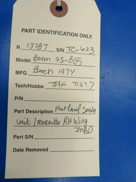 Beech Baron 95-B55 Fuel Sending / Transmitter Unit RH or LH Wing INBD (0320-07)