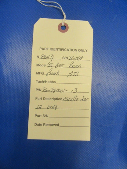 Beech Baron B55 LH/OB or RH/IB Nacelle Access Panel P/N 96-980001-13 (1217-94)