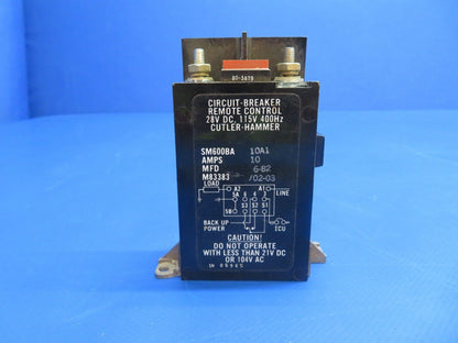 Cutler Hammer 10 Amp Circuit Breaker Remote Control P/N SM600BA NOS (0922-931)
