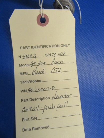 Beech Baron Tube Assy Elevator Push Pull P/N 95-524017-8 (1217-66)