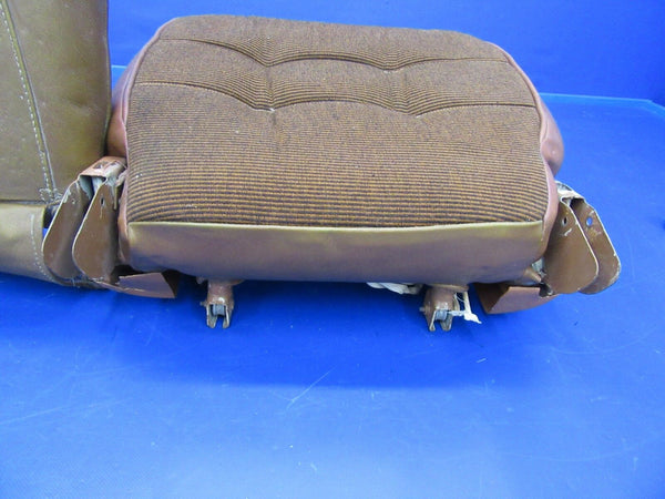 Cessna Cabin Seat Early Model Brown Leather & Cloth (0918-83)