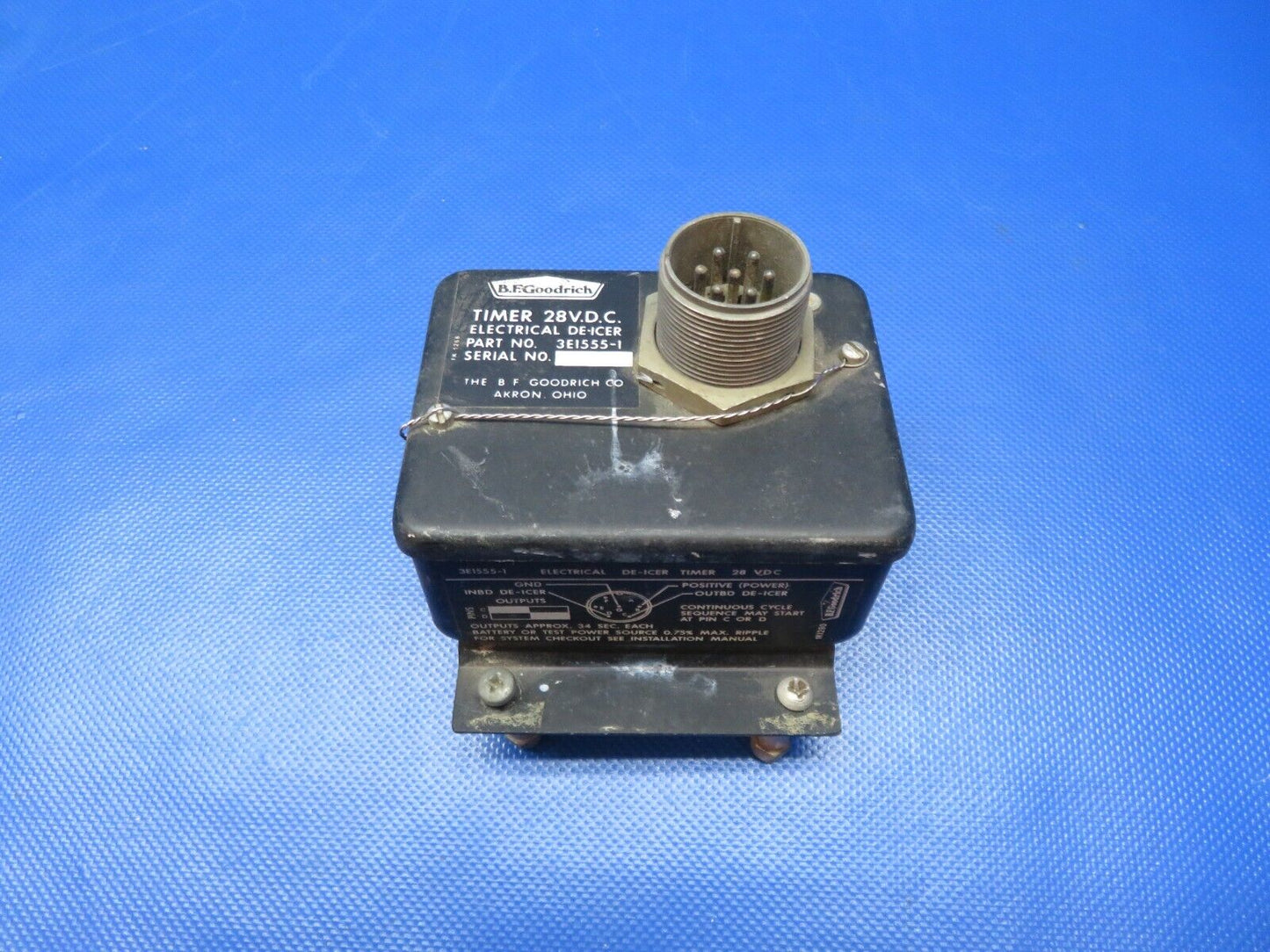 B. F. Goodrich Electrical De-Ice Timer 28v P/N 3E1555-1 TESTED (1223-313)