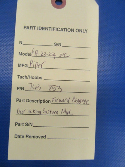 Piper Forward Baggage Door Locking System Mod 763-853 & 763-922 NOS (1218-192)