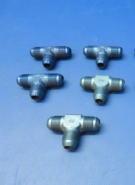 Aluminum "T" Fitting P/N AN824-10D LOT OF 5 NOS (1222-312)