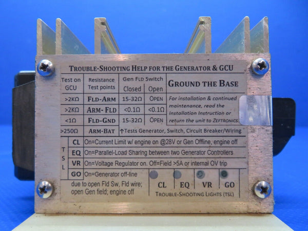 Early Cessna 310 Zeftronics Generator Controller w/ STC P/N G250KN (1223-217)