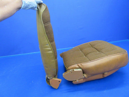 Cessna Cabin Seat Early Model Brown Leather & Cloth (0918-83)