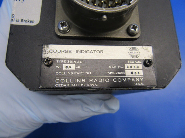Collins Course Indicator / HSI P/N 3318-3G & 522-2638-001 (1017-24)