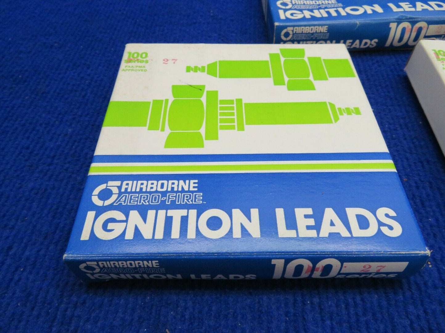 Airborne Ignition Lead LOT OF 3 P/N 100-27 NOS (0122-541)