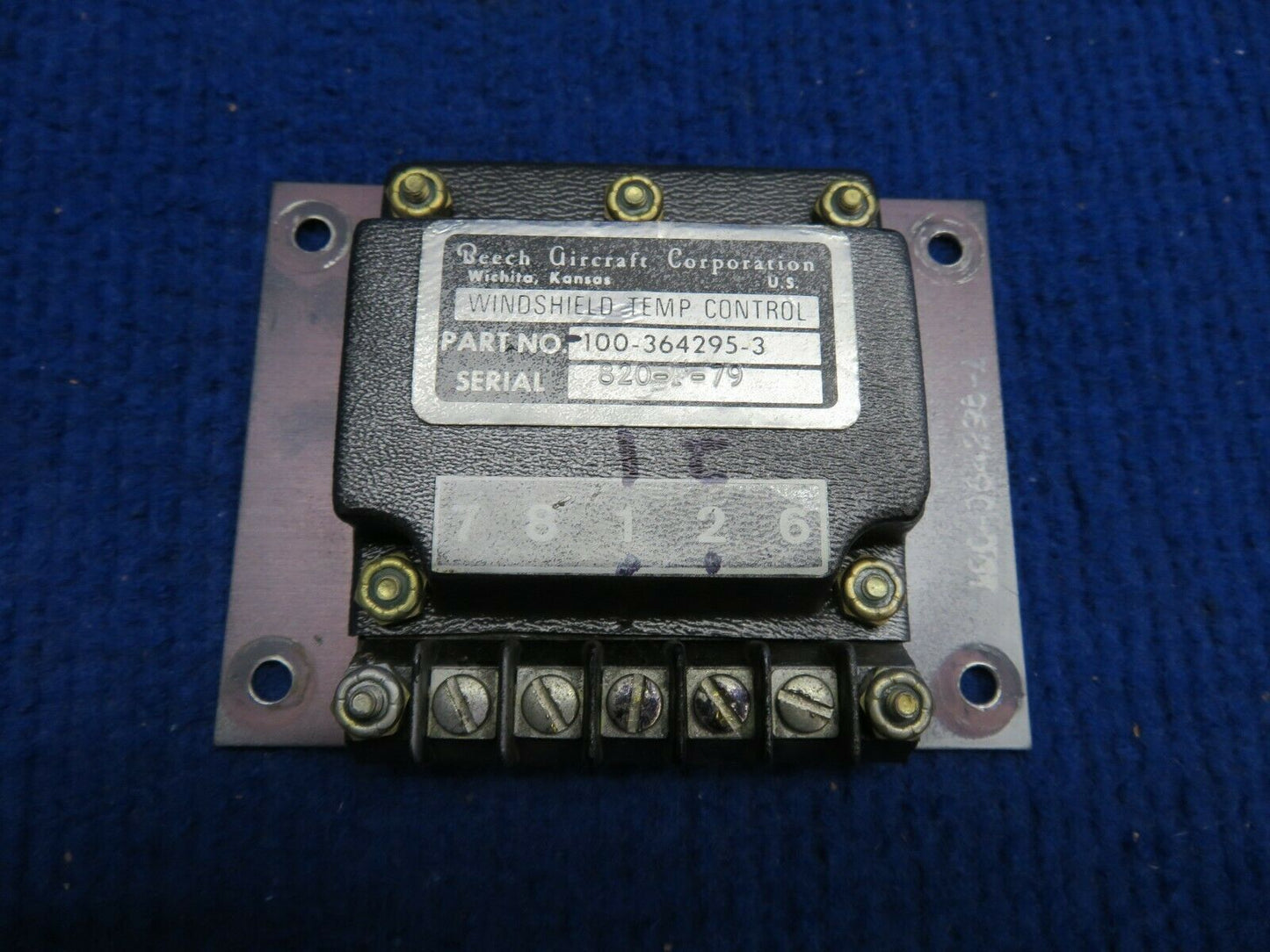 Beech 58 Baron Windshield Temperature Control P/N 100-364295-3 (0322-505)