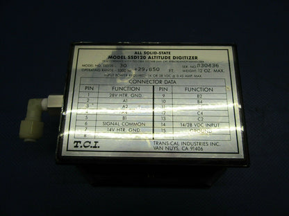 Trans-Cal Industries Altitude Digitizer All Solid State 28V SSD120-30 (0821-459)