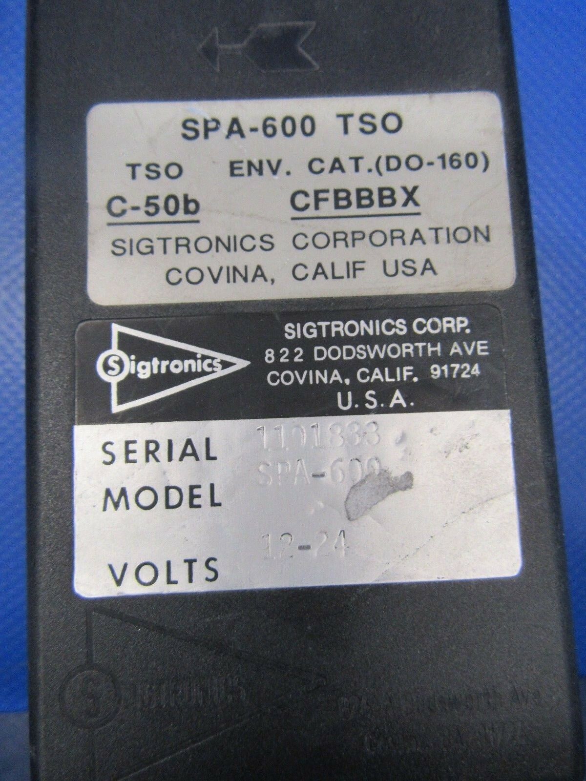 Sigtronics Intercom 12-24 Volts P/N SPA-600 (0518-19)