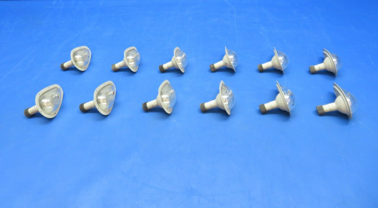 Grimes Aviation Upward Light 13v AN3097-1 Cracked Lenses LOT OF 12 (0923-552)