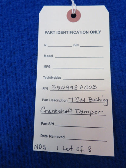 TCM Bushing Crankshaft Damper P/N 350998P003 LOT OF 8 NOS (0722-15)